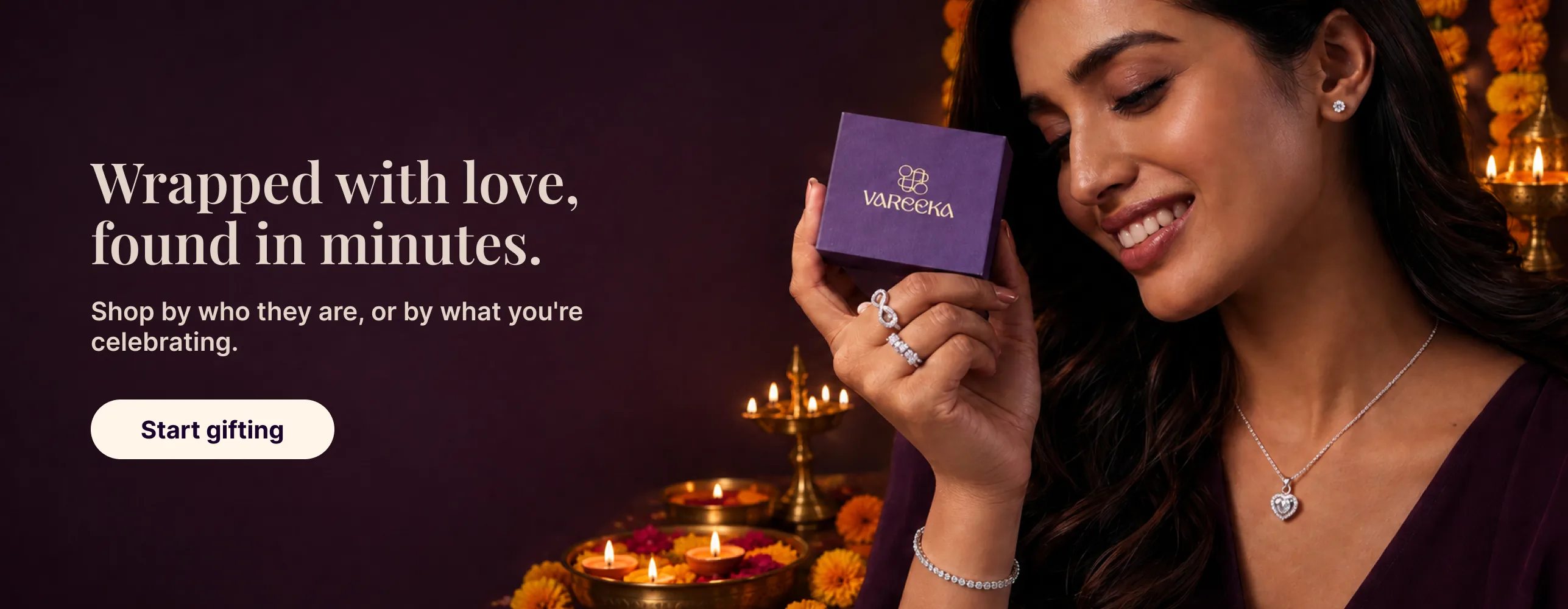 Wrapped with love, found in minutes — shop by who they are, or by what you're celebrating. Start gifting.
