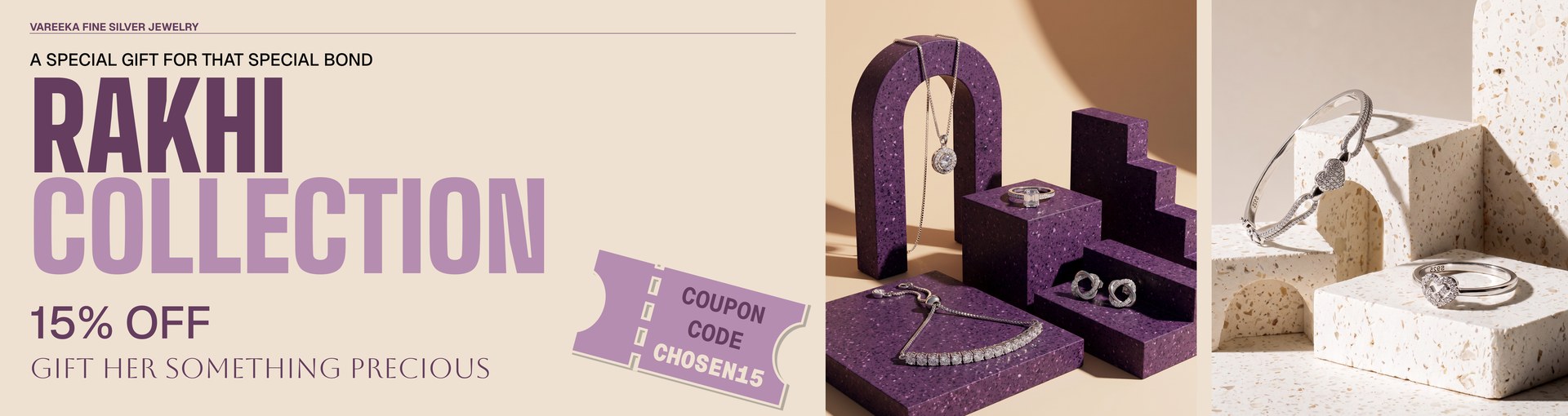 Rakhi Collection — a special gift for that special bond. 15% off with coupon code CHOSEN15.